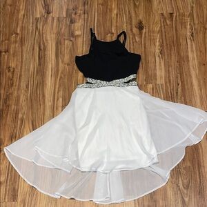 Xtraordinary womens 9 dress juniors Black White cut out formal prom black tie